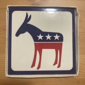 Democratic Party Ceramic Tile Besheer Art Collectible Donkey Political Gift 6x6